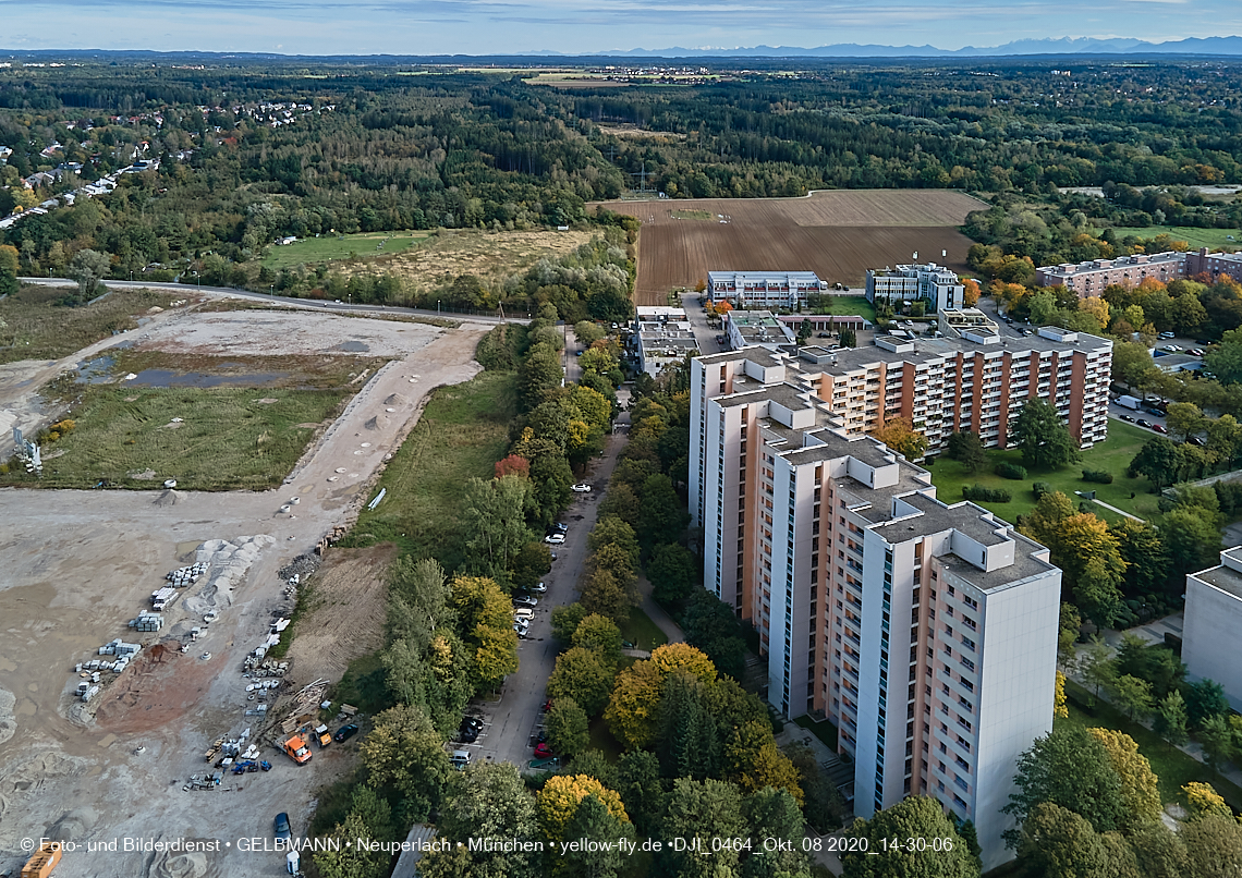 08.10.2020 - Baustelle Alexisquartier und Umgebung in Neuperlach